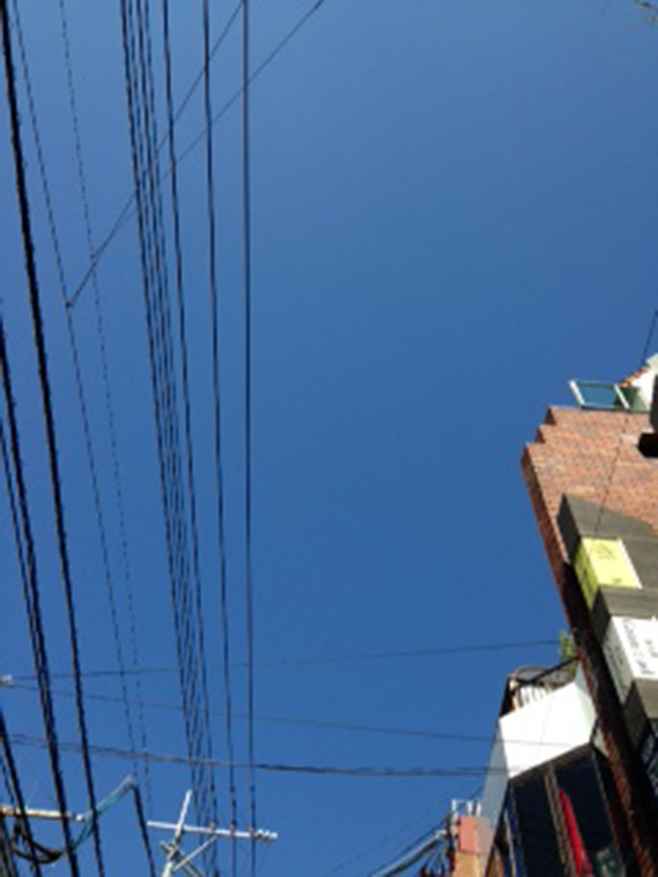 雲ひとつない空(台風一過)